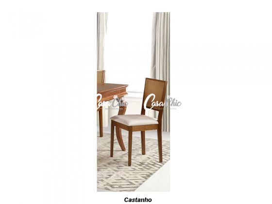 Cadeira com Encosto em Tela 3193 Genova de Madeira Maciça Moveis 3D