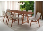 Conjunto Mesa de Jantar 3D Moveis Florence com 06 Cadeiras 1.80 x 1.00 Retangular