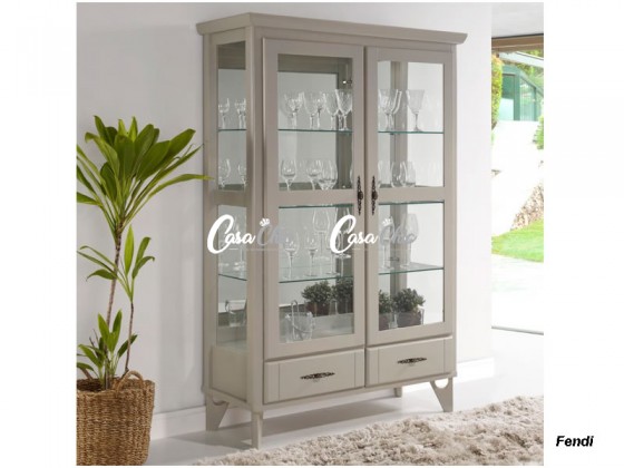 Cristaleira 02 Portas 1.10 m 2430 França 3D Moveis