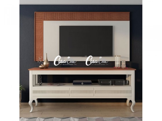 Rack Bancada com Painel 3D Moveis Madri 1920-1815 1.78m