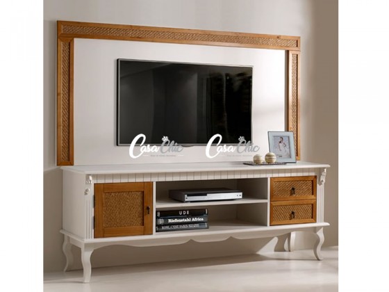 Bancada Rack com 02 Gavetas e 01 Porta com Painel 1990-1390 Orlando 1.90m Moveis 3D