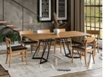 Conjunto Mesa de Jantar com 08 Cadeiras Jazz e Mesa Paris Retangular 2.00 x 1.00