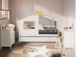 Cama Sofa Cama Bibox com Cama Auxiliar Serraltense Casinha Evolutiva Kids 1046
