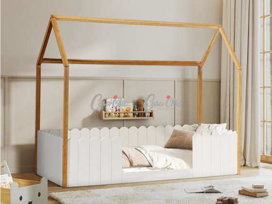 Cama Casinha Montessoriana Serraltense Fence 1109