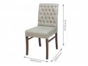 Cadeira com Capitone 7100 Lorena de Madeira Maciça