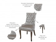 Cadeira com Capitone 7112 Manu de Madeira Maciça