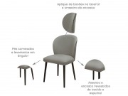 Cadeira com Tachas 7806 Dayse de Madeira Maciça