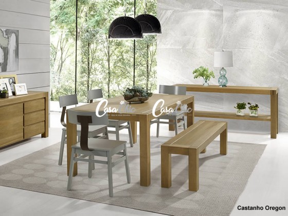 Conjunto Mesa de Jantar Fiori Delta com 04 Cadeiras 01 Banco 1.80 x 0.90 Retangular