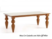 Conjunto Mesa de Jantar com 02 Bancos Esmeralda e Mesa Esmeralda Retangular 2.00 x 1.00 Brasil Sul