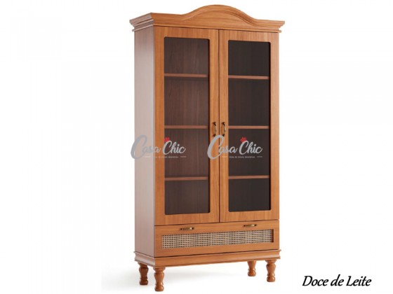 Cristaleira Brasil Sul Safari 110 02 Portas com Rattan