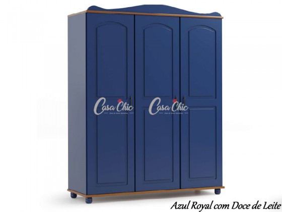 Armario Roupeiro Guarda Roupa 03 Portas 1.43 m 0124 Londres Moveis Brasil Sul