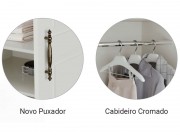 Armario Roupeiro Guarda Roupa 02 Portas 1.00 m 0400 Londres Moveis Brasil Sul