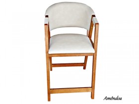 Banqueta em Madeira Maciça 8425 Malai Casachic Móveis