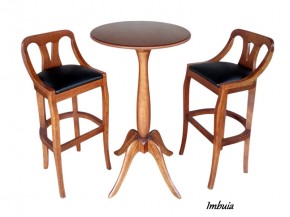 Conjunto Mesa Bistro com 02 Banquetas Napoleão Casachic 0.60 x 0.60 Redonda