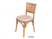 Conjunto Mesa de Jantar Casachic Troia Gravata com 04 Cadeiras 1.30 x 1.30 Redonda