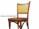 Cadeira com Assento em Madeira e Encosto em Tela Gravata de Madeira Maciça