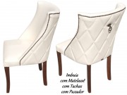 Cadeira Casachic Cristal 286 com Tachas e Capitone