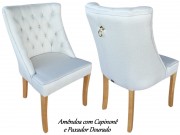 Cadeira Casachic Cristal 286 com Tachas e Capitone