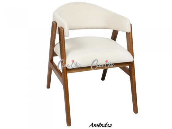 Poltrona Cadeira com Braço em Madeira Maciça 2550 Martina Casachic