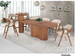 Conjunto Mesa de Jantar/Bistro Adara Reyder com 06 Cadeiras e 03 Banquetas 2.50 x 1.10 Organica