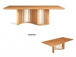 Mesa de Jantar Casachic Hanna Ripada 1.80 x 1.00 Retangular