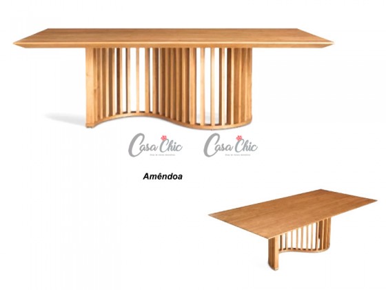 Mesa de Jantar Casachic Hanna Ripada 1.80 x 1.00 Retangular