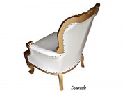 Poltrona com Capitone 3180 Colonial de Madeira Maciça