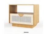 Mesa de Cabeceira Criado Mudo com Tela 01 Gaveta 2441 Osiris
