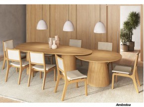 Conjunto Mesa de Jantar Rio Tela 2351-2460 com 08 Cadeiras 3.40 x 1.20 Retangular