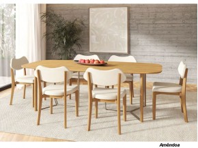 Conjunto Mesa de Jantar Siena 2451-2465 com 06 Cadeiras 2.00 x 1.00 Retangular