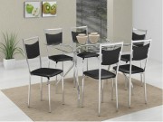 Conjunto Mesa de Jantar Carraro 387-163 com 06 Cadeiras  