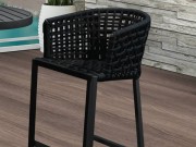 Banqueta em Aluminio com Encosto em Corda 402 Natalia