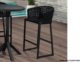 Banqueta em Aluminio com Encosto em Corda 402 Natalia