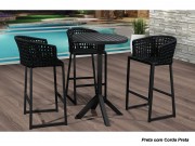 Banqueta em Aluminio com Encosto em Corda 402 Natalia