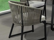 Poltrona Cadeira com Braço em Aluminio com Encosto em Corda 368 Indonesia