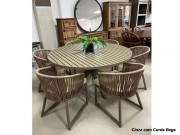 Poltrona Cadeira com Braço em Aluminio com Encosto em Corda 368 Indonesia