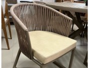 Poltrona Cadeira com Braço em Aluminio com Encosto em Corda 368 Indonesia