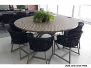 Poltrona Cadeira com Braço em Aluminio com Encosto em Corda 377 Natalia
