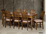 Conjunto Mesa de Jantar Casachic Clodite Entalhada com 08 Cadeiras 2.00 x 1.00 Retangular