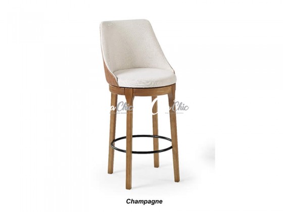 Banqueta Giratoria 3930 Cristal de Madeira Maciça