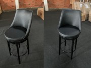 Banqueta Giratoria 3930 Cristal de Madeira Maciça