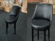 Banqueta Giratoria 3930 Cristal de Madeira Maciça