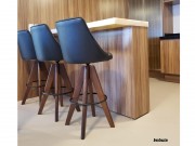 Banqueta Giratoria 3927 Safira de Madeira Macica