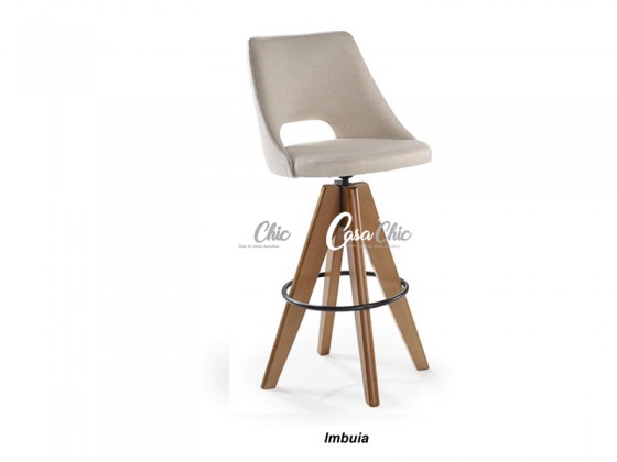 Banqueta Giratoria 3927 Safira de Madeira Macica