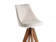 Banqueta Giratoria 865 Turquesa de Madeira Macica