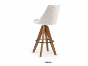 Banqueta Giratoria 865 Turquesa de Madeira Macica