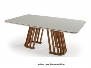 Conjunto Mesa de Jantar Turquesa com 06 Cadeiras Giratorias 1.80 x 1.00 Retangular