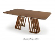 Conjunto Mesa de Jantar Turquesa com 06 Cadeiras Giratorias 1.80 x 1.00 Retangular
