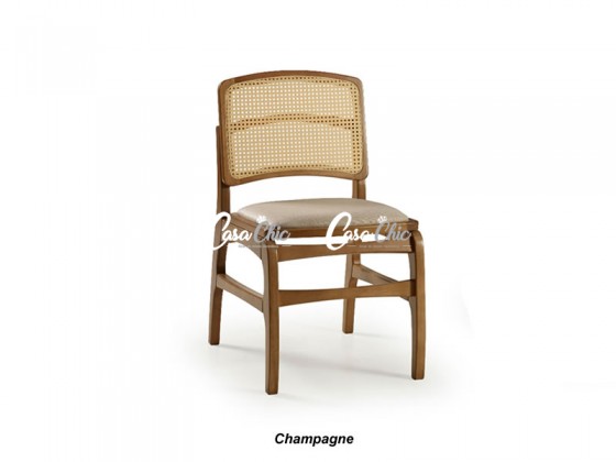 Cadeira com Encosto em Tela 6605 Jamile de Madeira Maciça