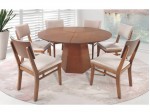 Conjunto Mesa de Jantar Porto New York com 06 Cadeiras 1.40 x 1.40 Redonda
